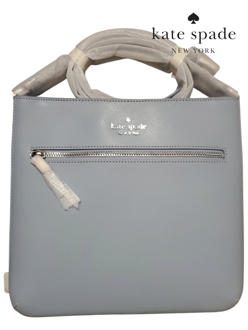 NWOT Kate Spade Sadie North South Crossbody Bag Saffiano Light Blue